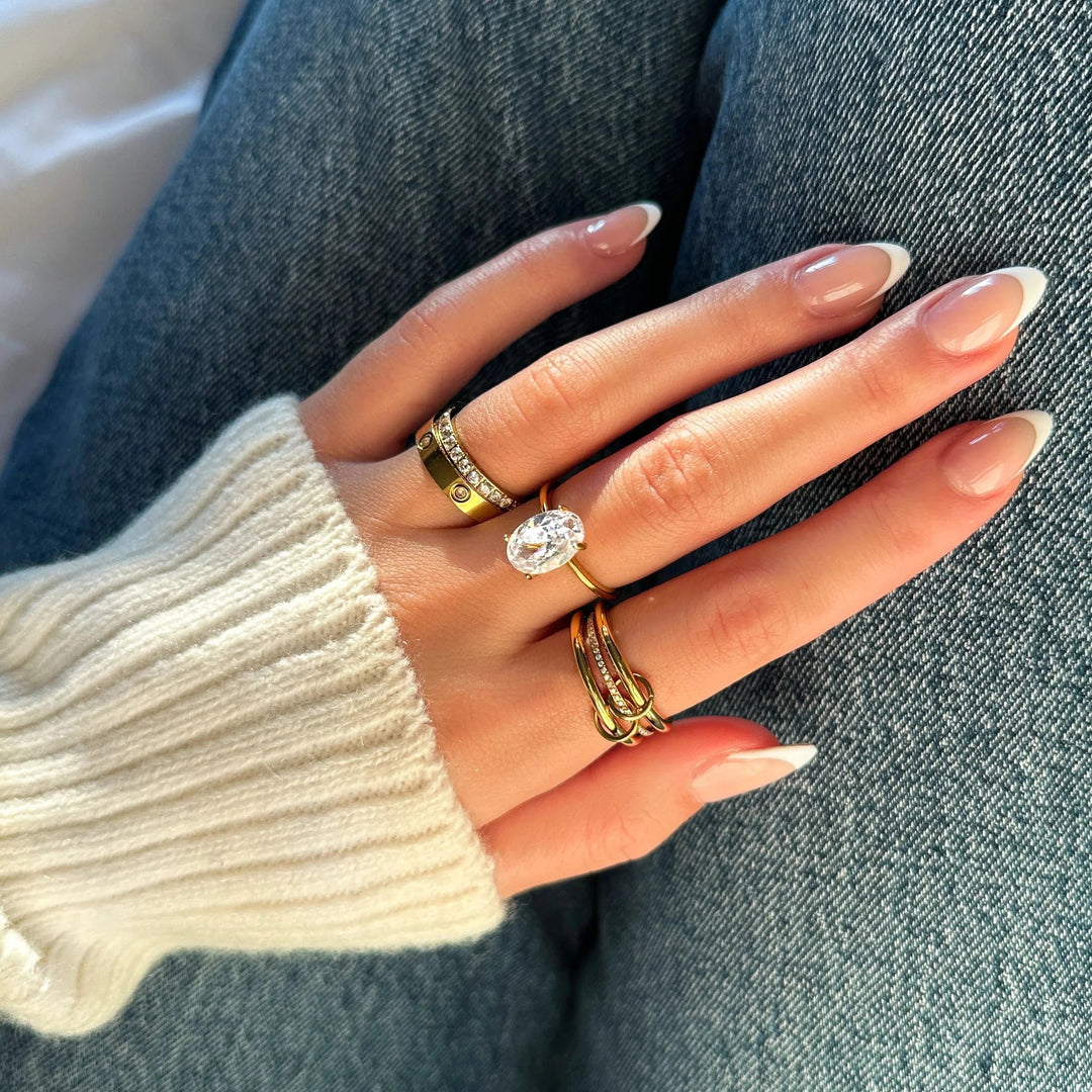Dara Diamantring-Stapel