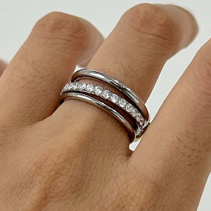 Evadne Diamantring-Stapelring