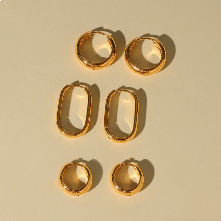Clarabelle Staple Gold Hoops Bundle
