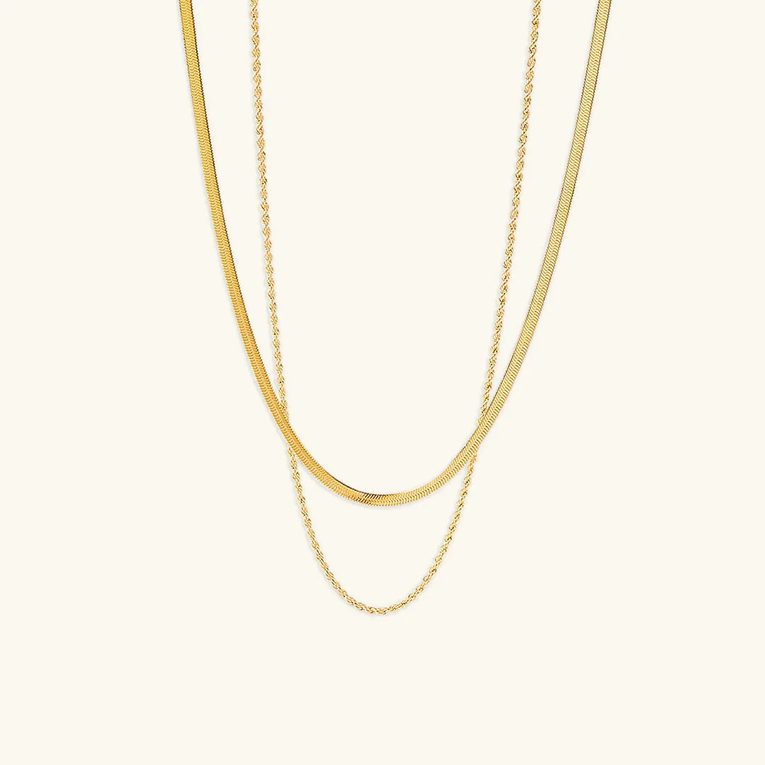 Hailey – Mehrreihige Goldkette