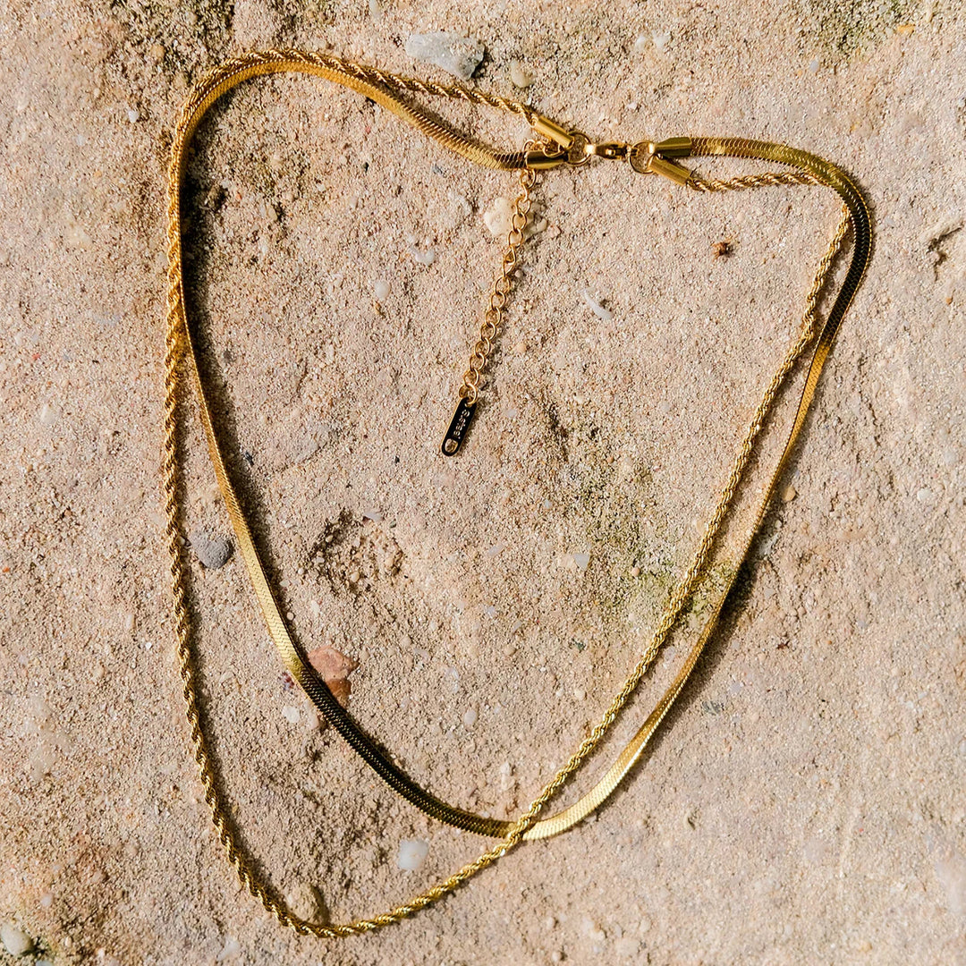 Hailey – Mehrreihige Goldkette