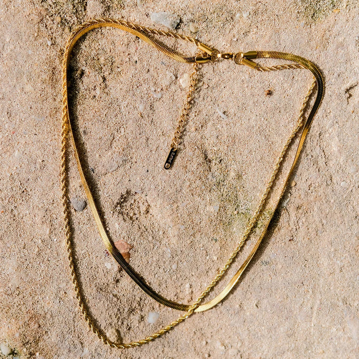 Hailey – Mehrreihige Goldkette