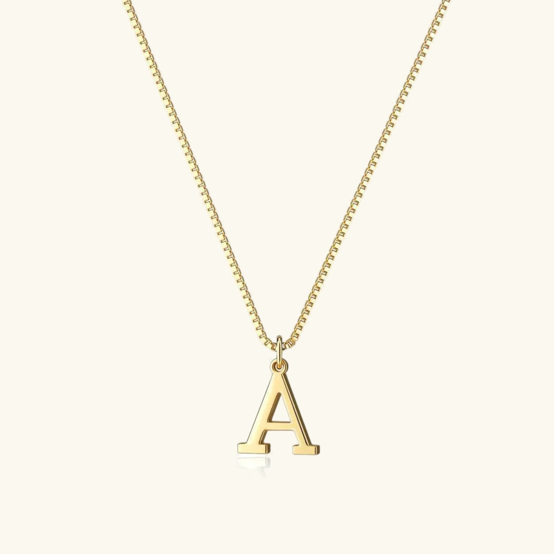 Therese Buchstabe Initial Gold Halskette