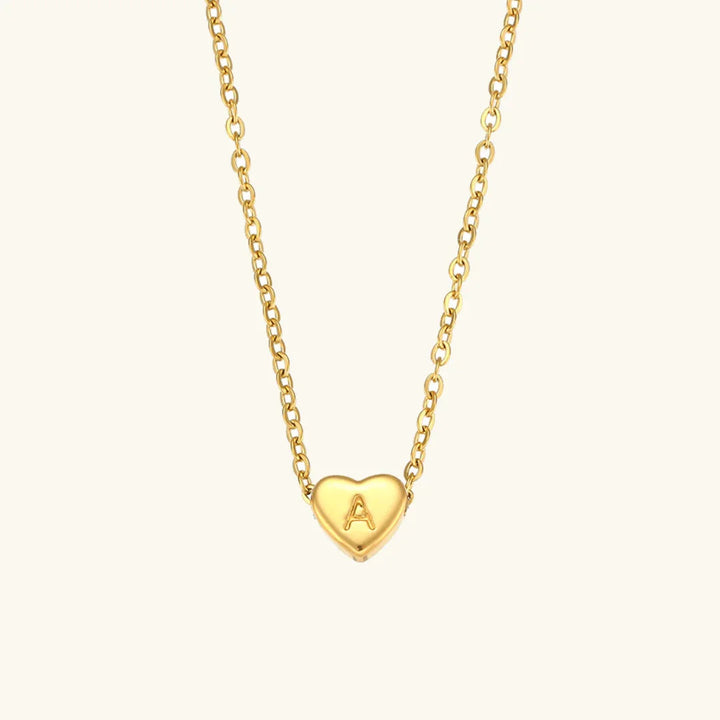 Herz Initiale Gold Halskette