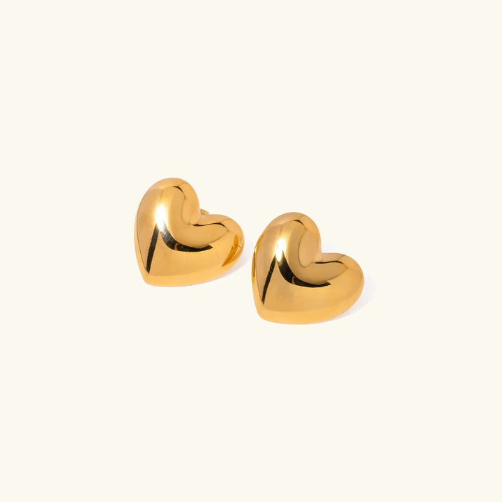Aubree – Goldene Herzohrringe