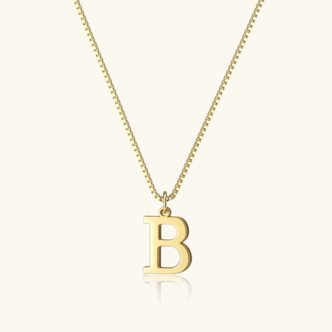 Therese Buchstabe Initial Gold Halskette