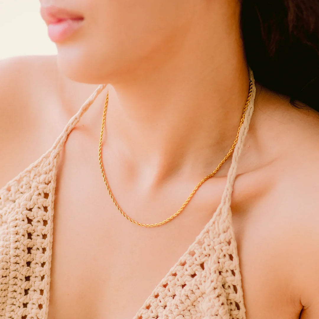 Calle Rope Chain Gold Halskette