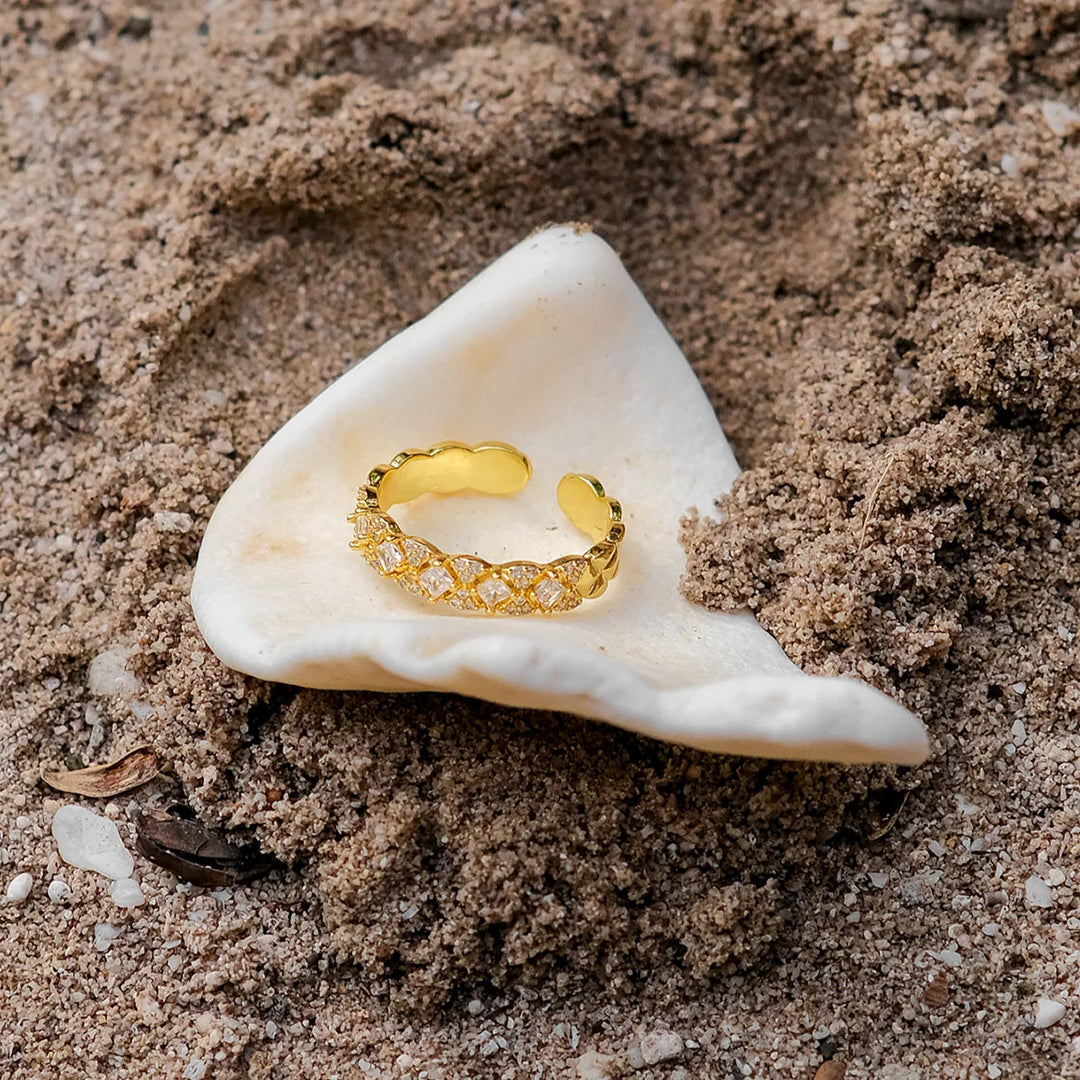 Camille Gold gemusterter Ring