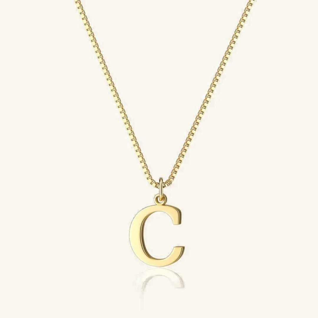 Therese Buchstabe Initial Gold Halskette