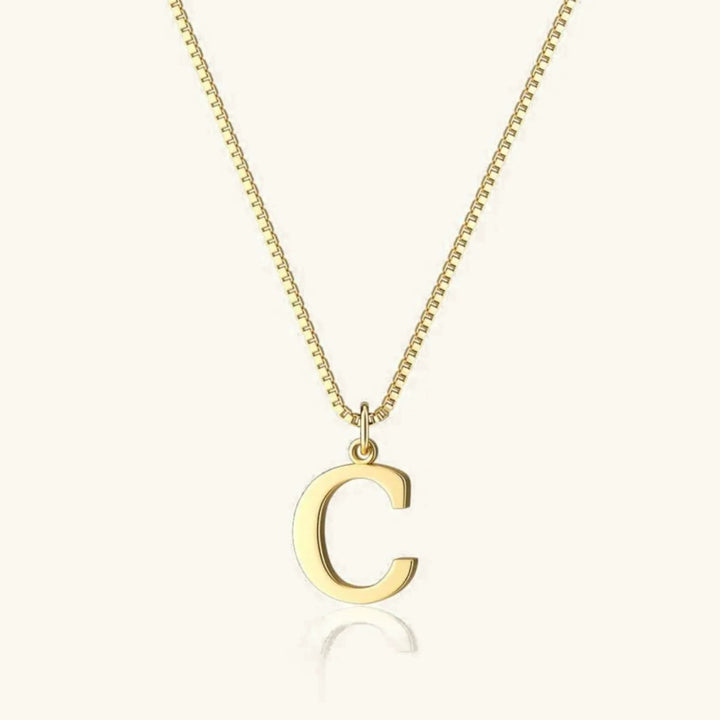 Therese Buchstabe Initial Gold Halskette