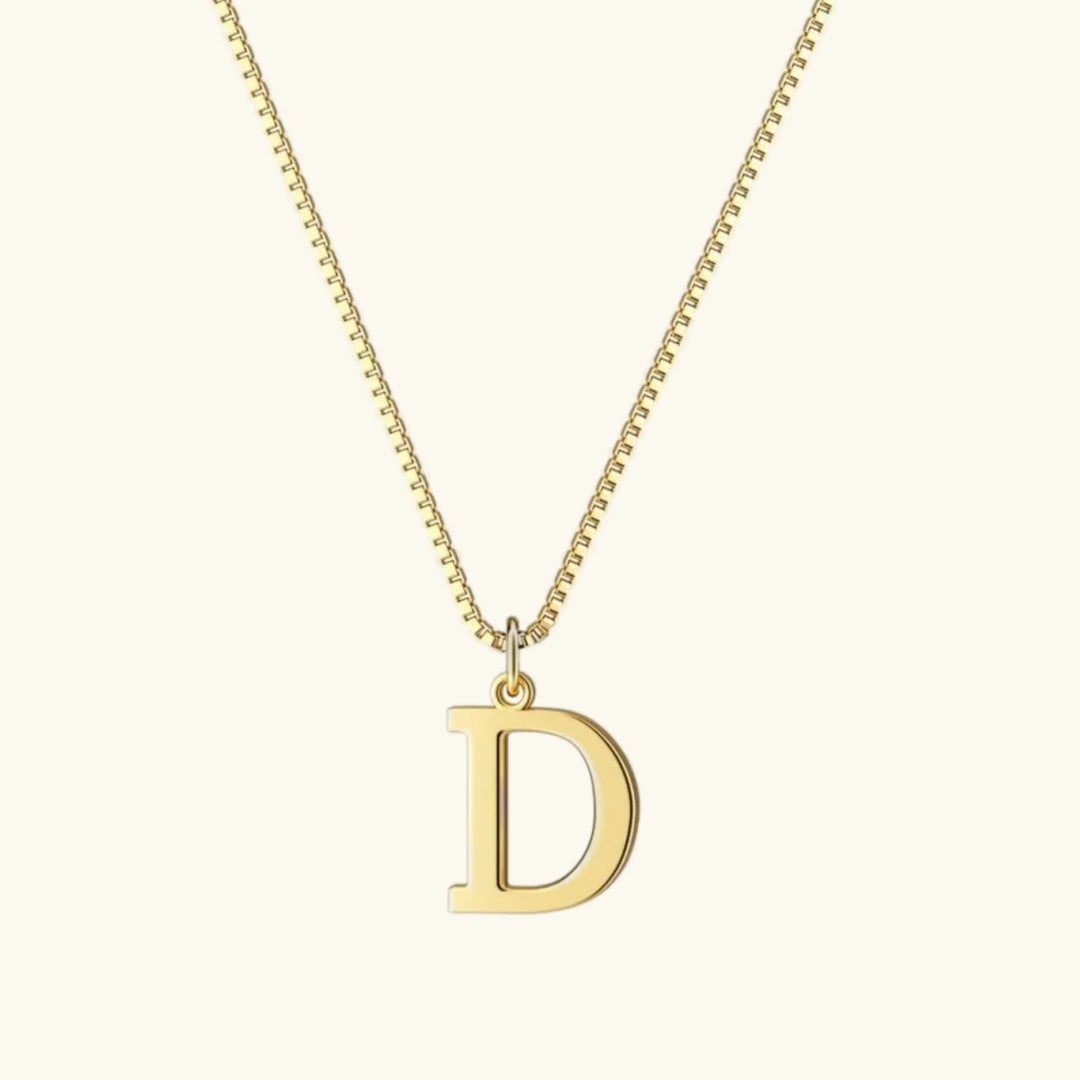 Therese Buchstabe Initial Gold Halskette