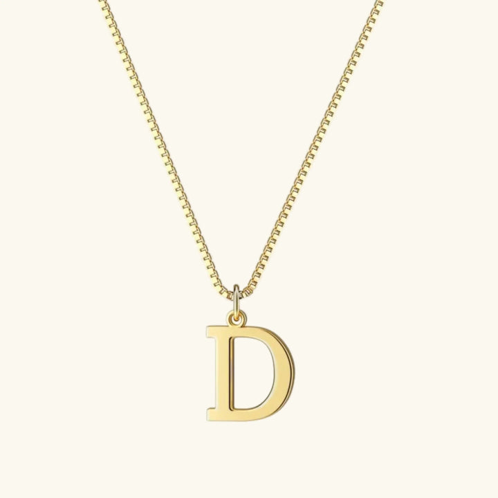 Therese Buchstabe Initial Gold Halskette