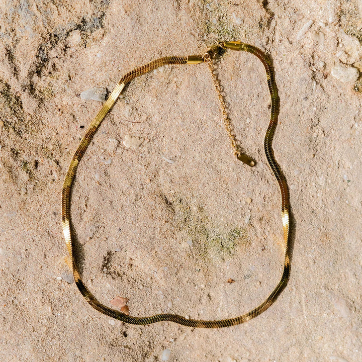 Elysian Gold Fischgrätenhalskette