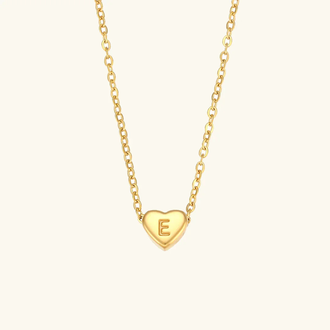Herz Initiale Gold Halskette