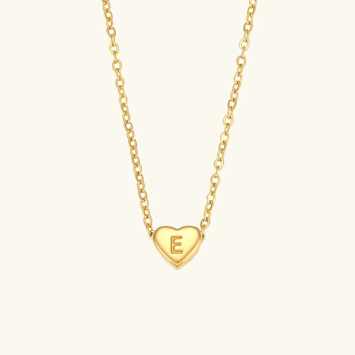 Herz Initiale Gold Halskette