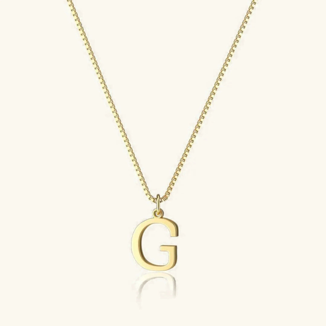 Therese Buchstabe Initial Gold Halskette