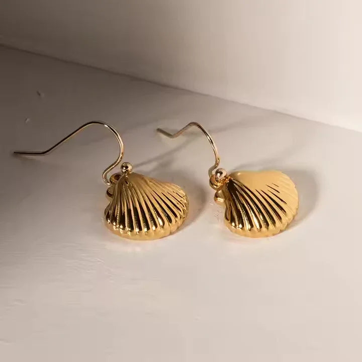 Breeze Gold Muschel Ohrringe
