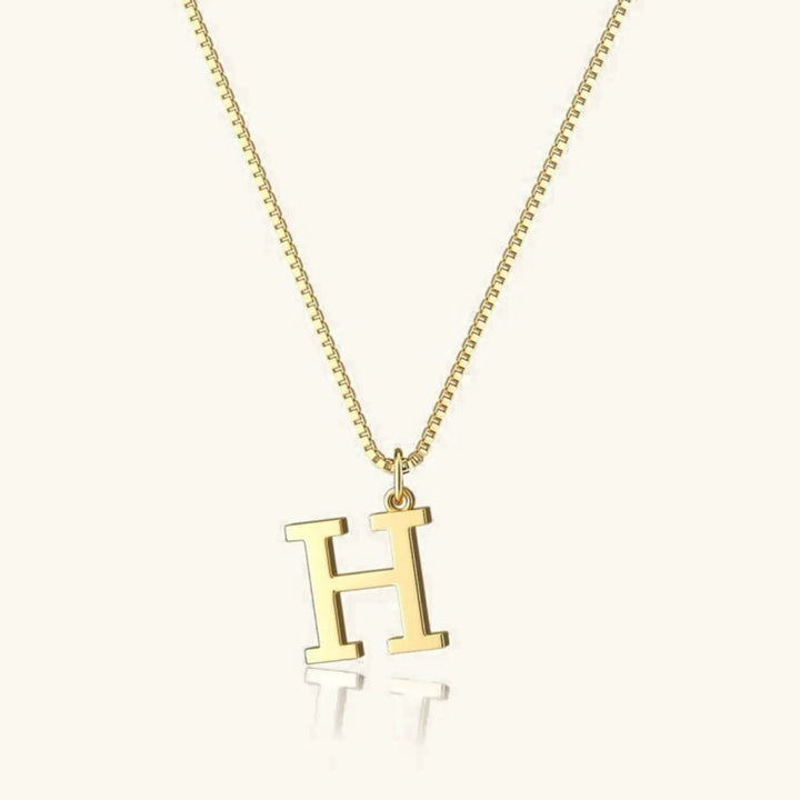 Therese Buchstabe Initial Gold Halskette