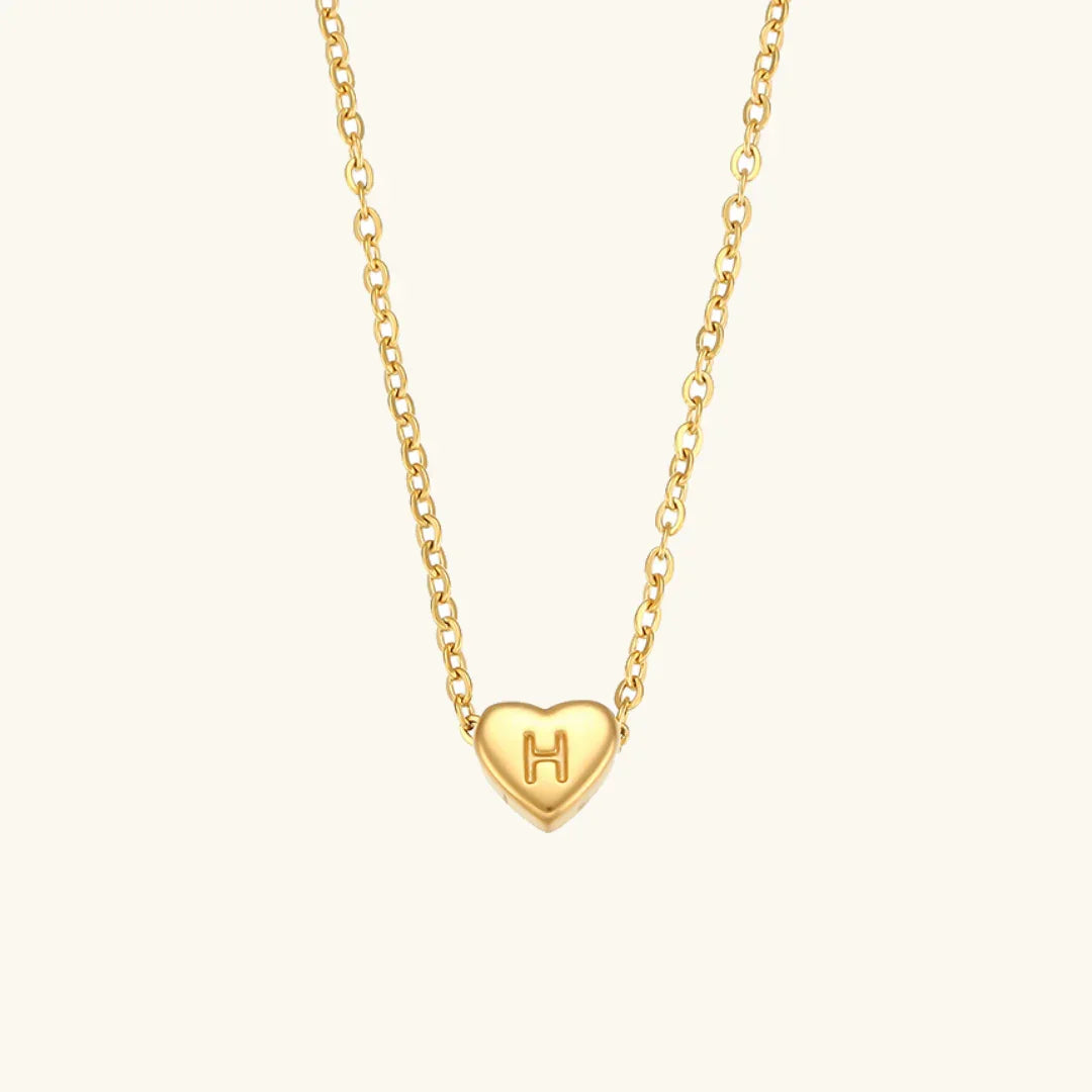 Herz Initiale Gold Halskette