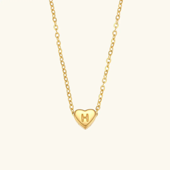 Herz Initiale Gold Halskette