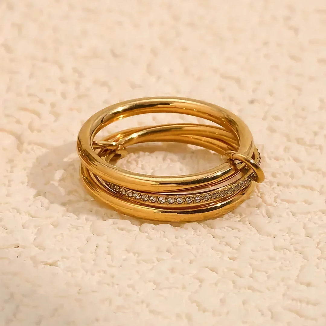 Dara Diamantring-Stapel