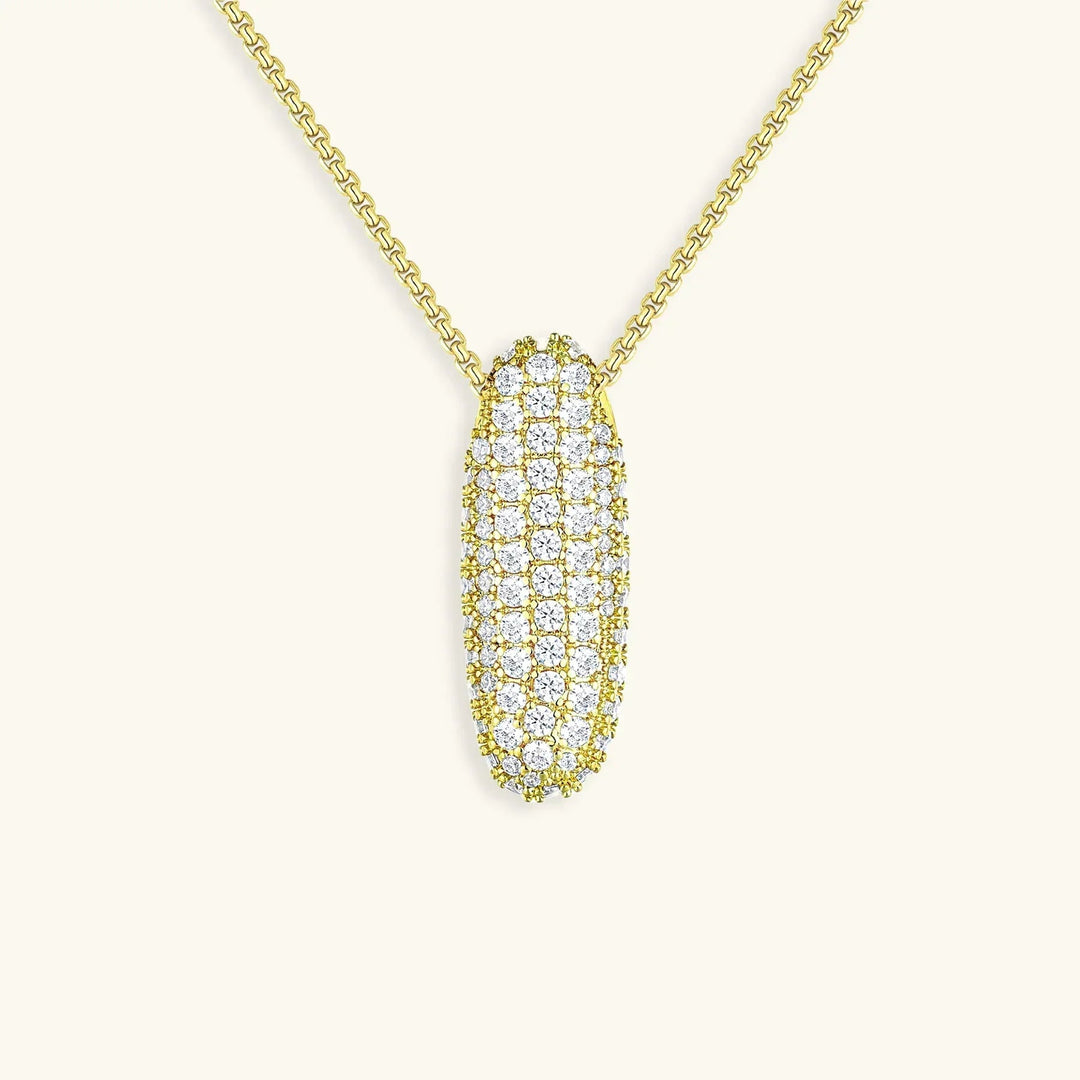Bubble Initial Diamant Halskette