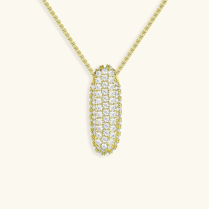 Bubble Initial Diamant Halskette