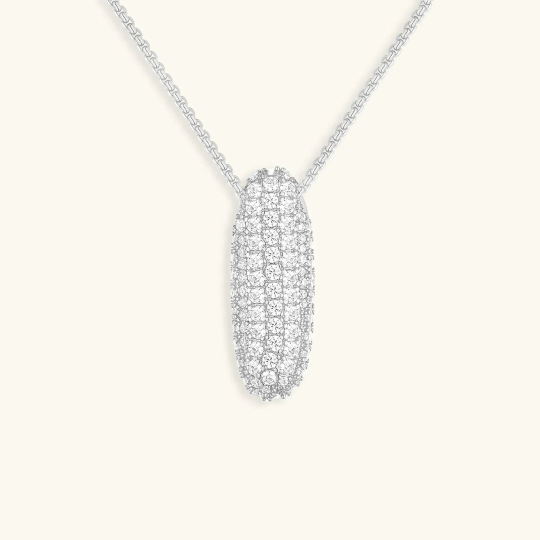 Bubble Initial Diamant Halskette
