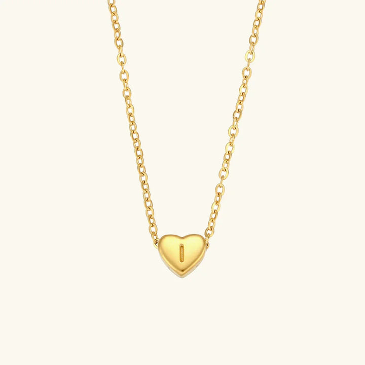 Herz Initiale Gold Halskette