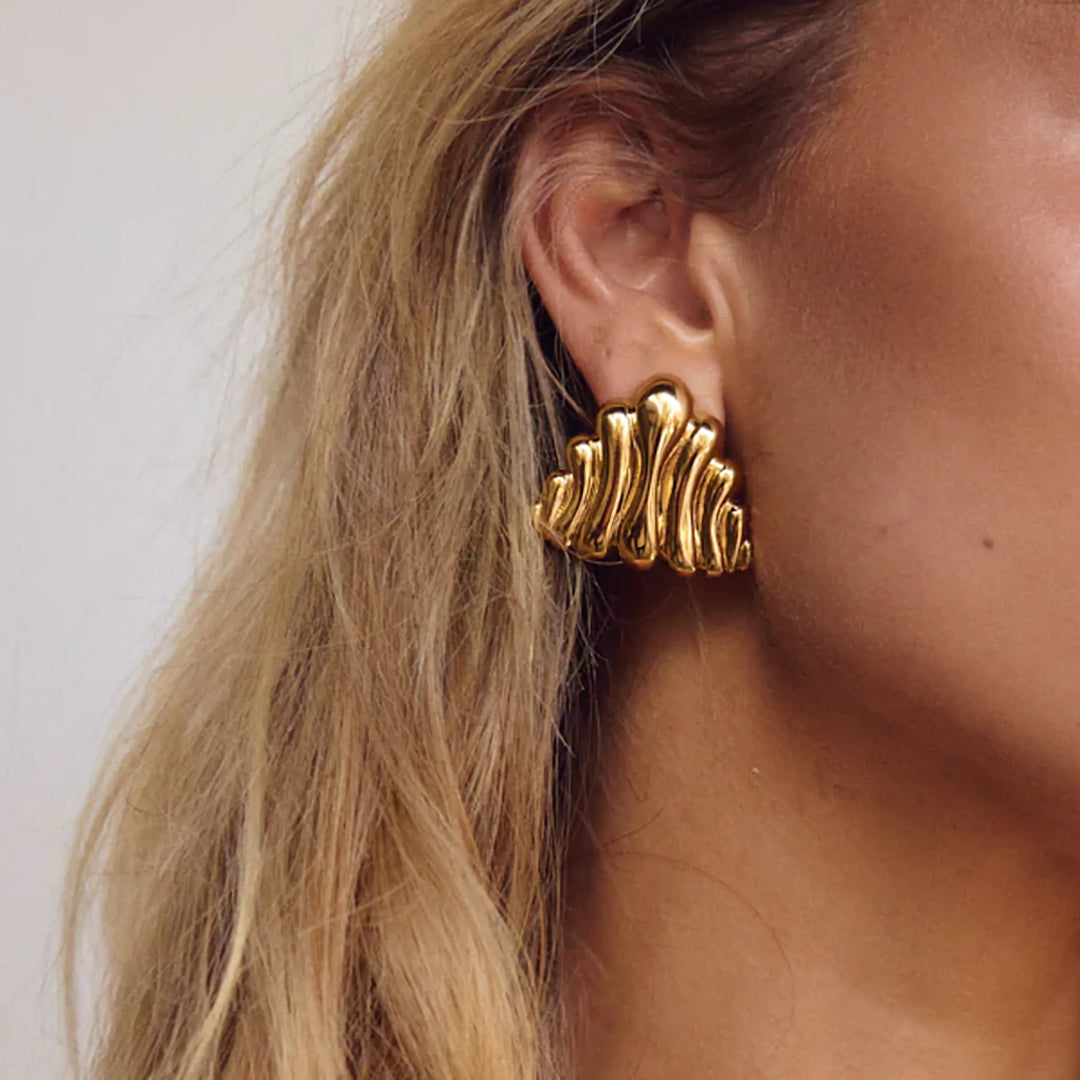Boucles d'oreilles en or Nora Ripple