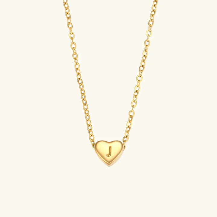 Herz Initiale Gold Halskette