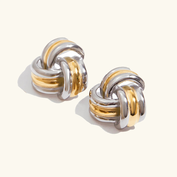 Avielle – Klobige Knotenohrringe in Gold