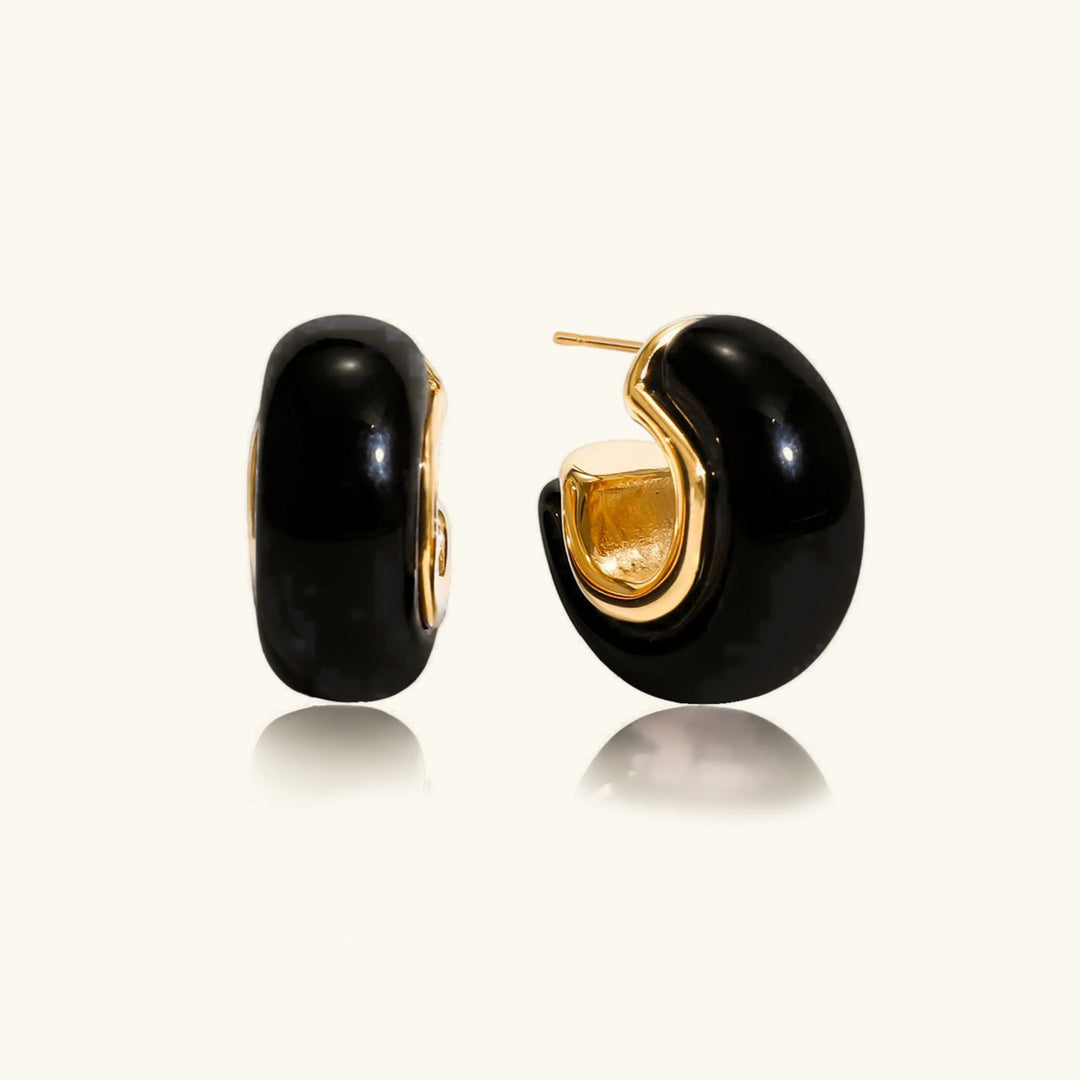 Lexi – Klobige Creolen aus Emaille