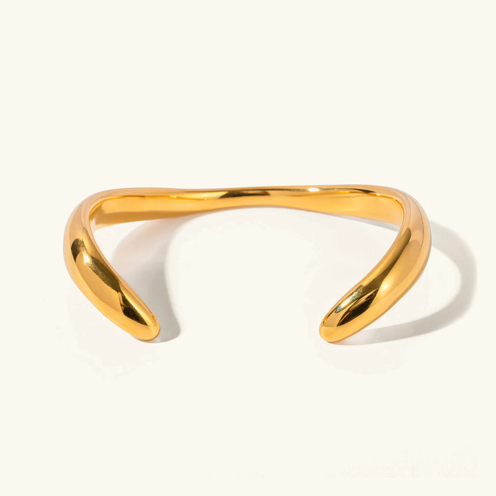 Audrina Contemporary Gold Bangle