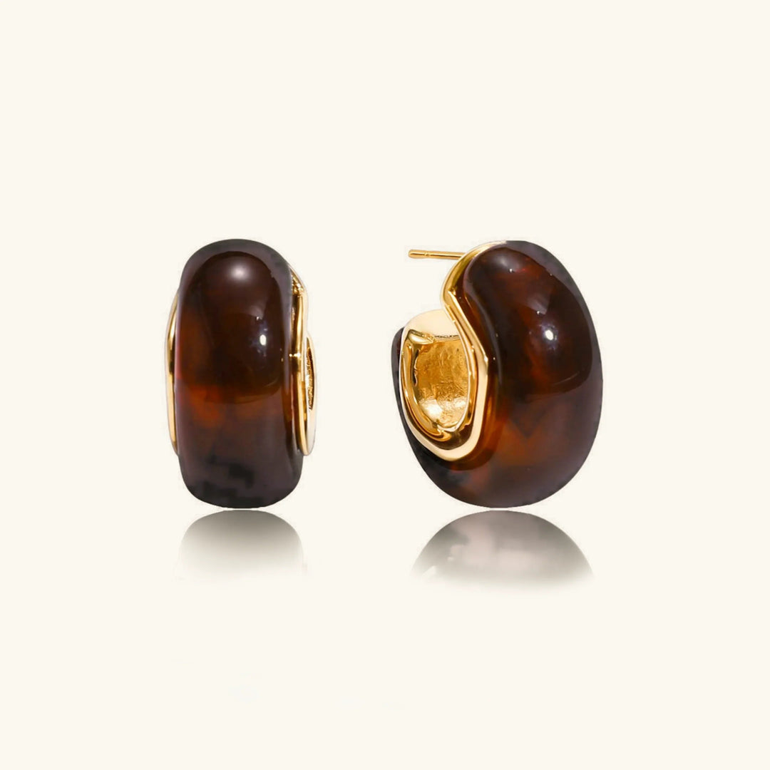 Lexi – Klobige Creolen aus Emaille