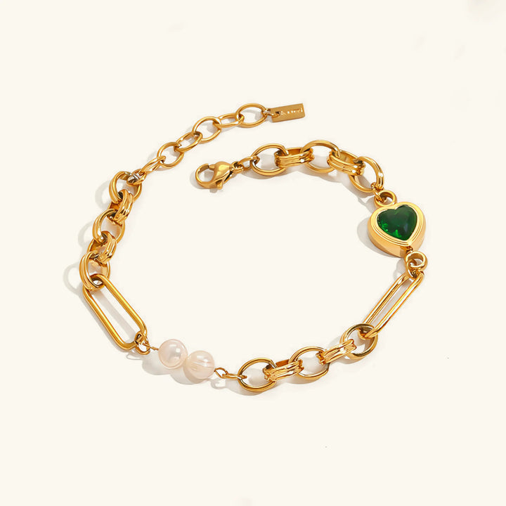 Melanie Smaragdperlenarmband