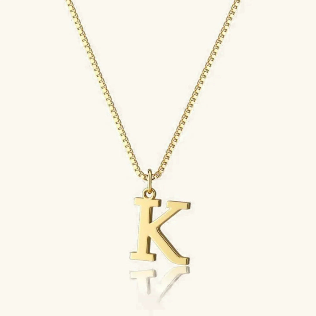 Therese Buchstabe Initial Gold Halskette