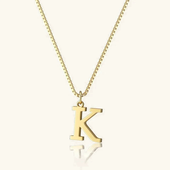 Therese Buchstabe Initial Gold Halskette
