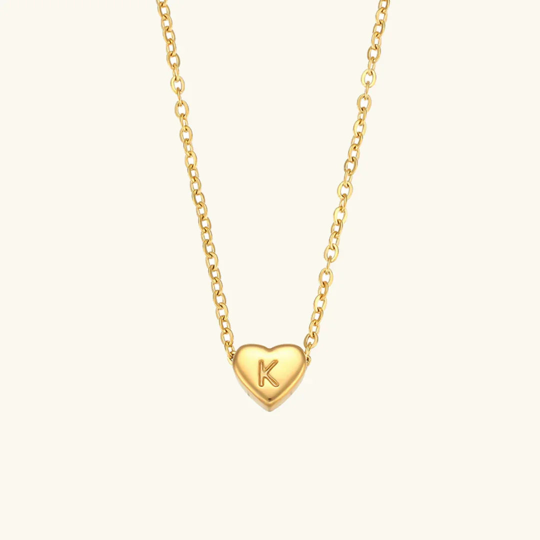 Herz Initiale Gold Halskette