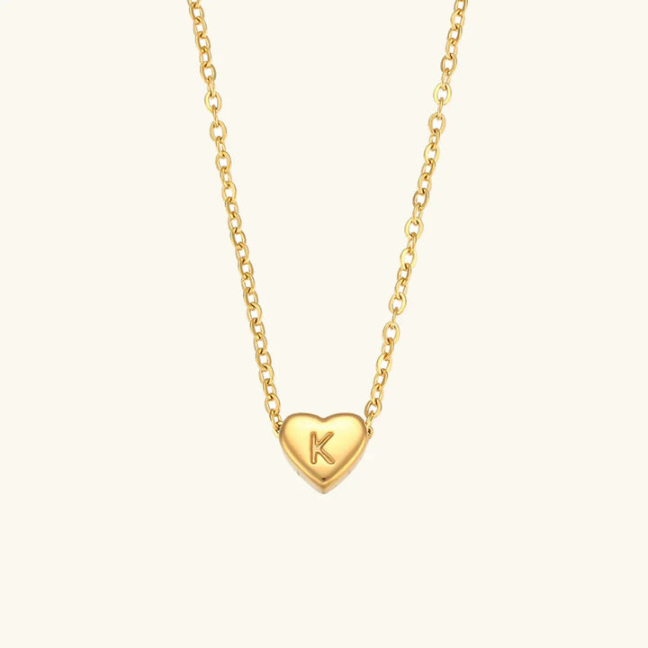 Herz Initiale Gold Halskette