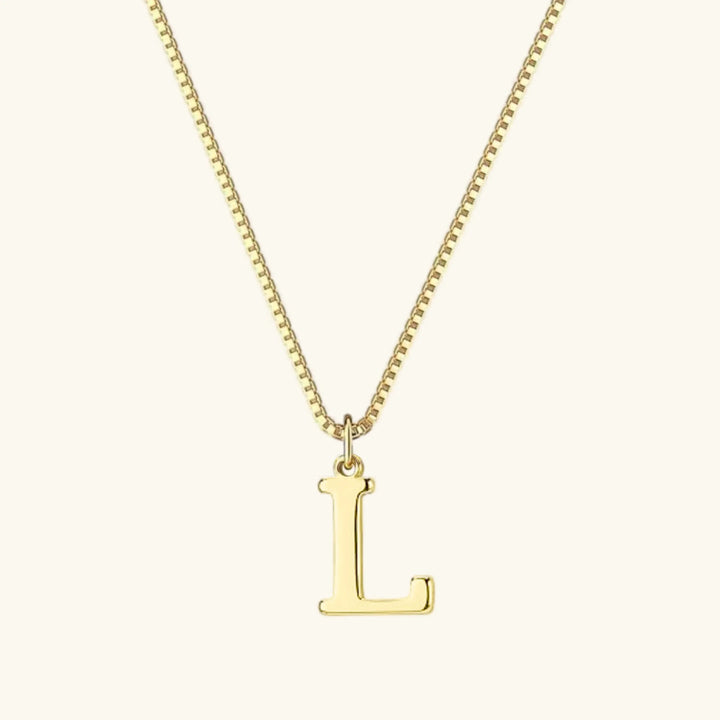 Therese Buchstabe Initial Gold Halskette