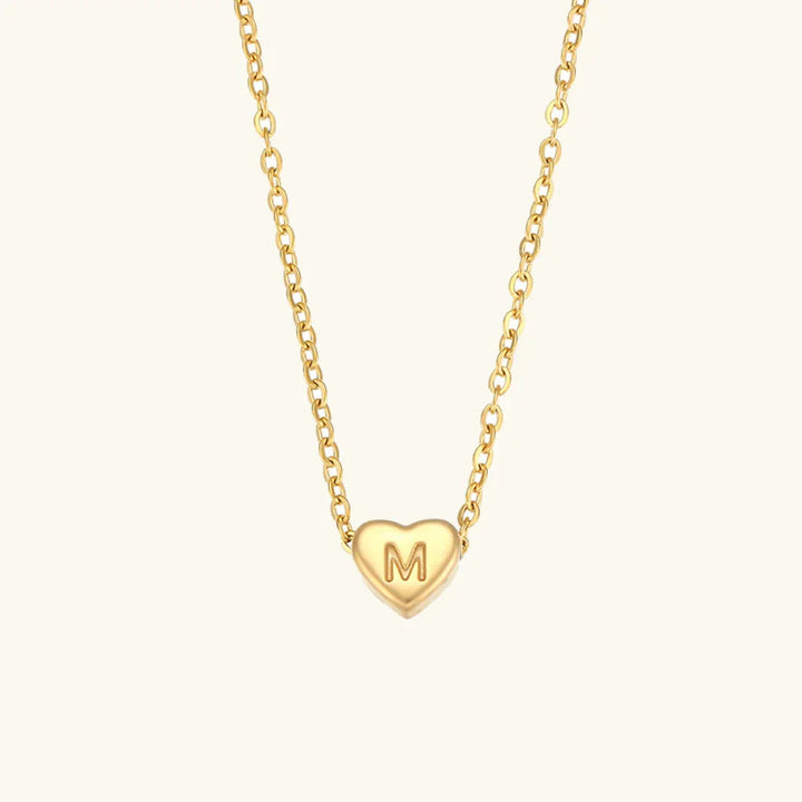 Herz Initiale Gold Halskette