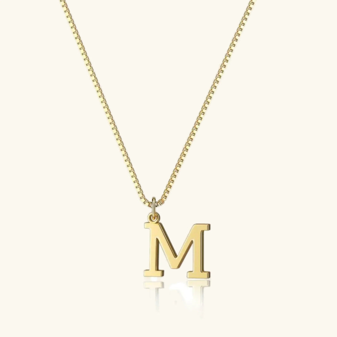 Therese Buchstabe Initial Gold Halskette