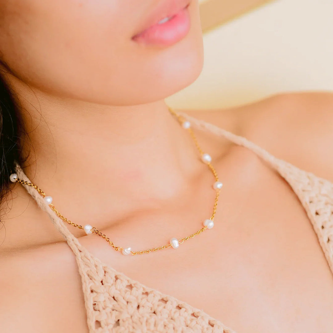 Collier de perles en or Nora