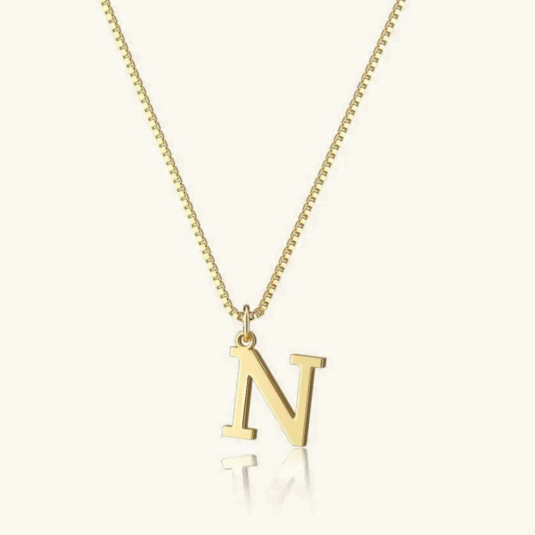 Therese Buchstabe Initial Gold Halskette