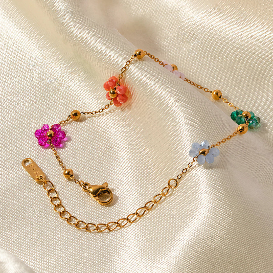 Bracelet en or à motif floral Azalée