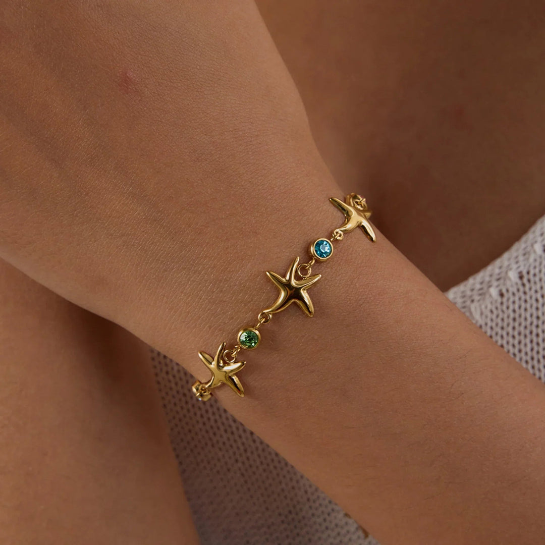 Kristine Goldenes Seestern-Armband