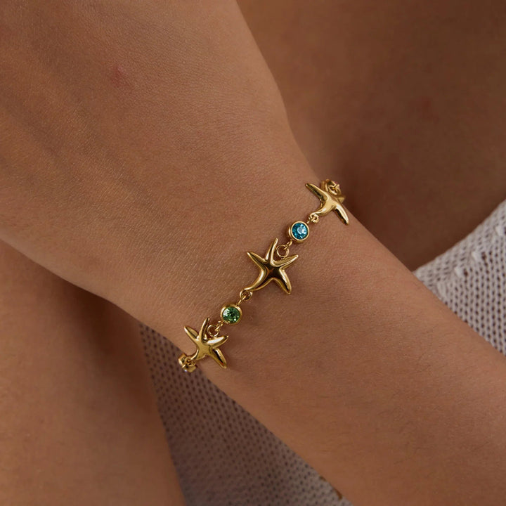 Kristine Goldenes Seestern-Armband