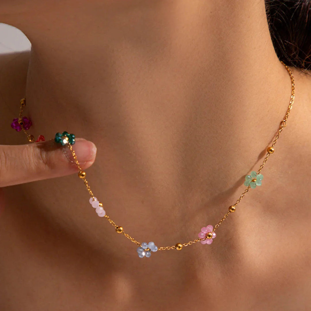 Azaleen-Blumen-Goldkette