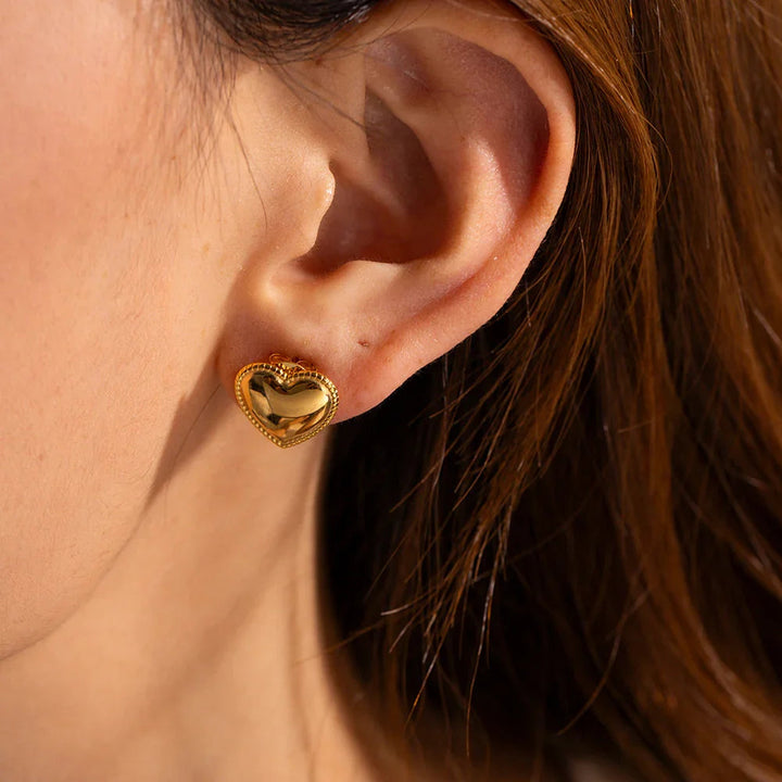 Boucles d'oreilles Ruth Heart en or